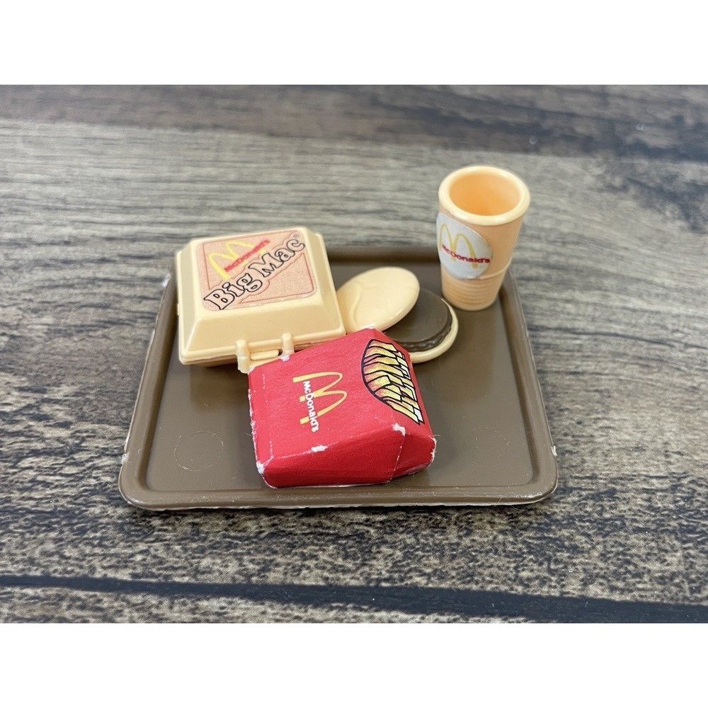 Vintage Barbie Loves McDonald's Restaurant Replacement Pieces Hamburger Fries a
